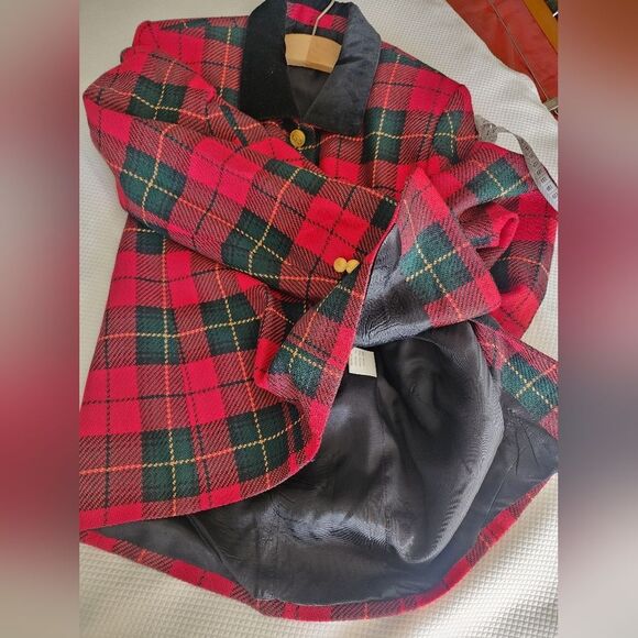 Talbots Plaid Tartan Red and Black Women's Jacket - Picture 11 of 11